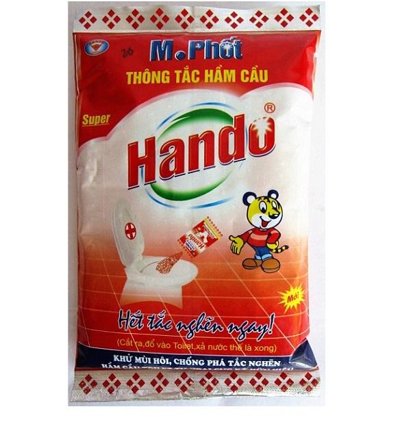 Túi bột thông tắc hầm bồn cầu bể phốt 215g Hando KL44