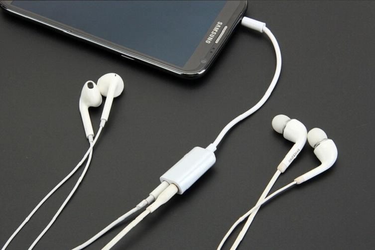 Cáp chia tai nghe 3.5mm 1 cổng ra 2 cổng
