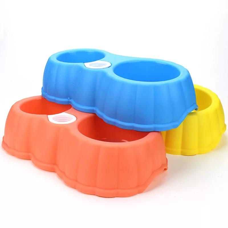 Bát ăn đôi có gắn bình nước - Phụ kiện thú cưng B02 (Size M)