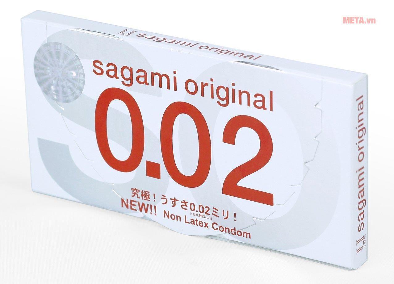 Bao cao su Sagami 0.02 mm siêu mỏng (2 cái)