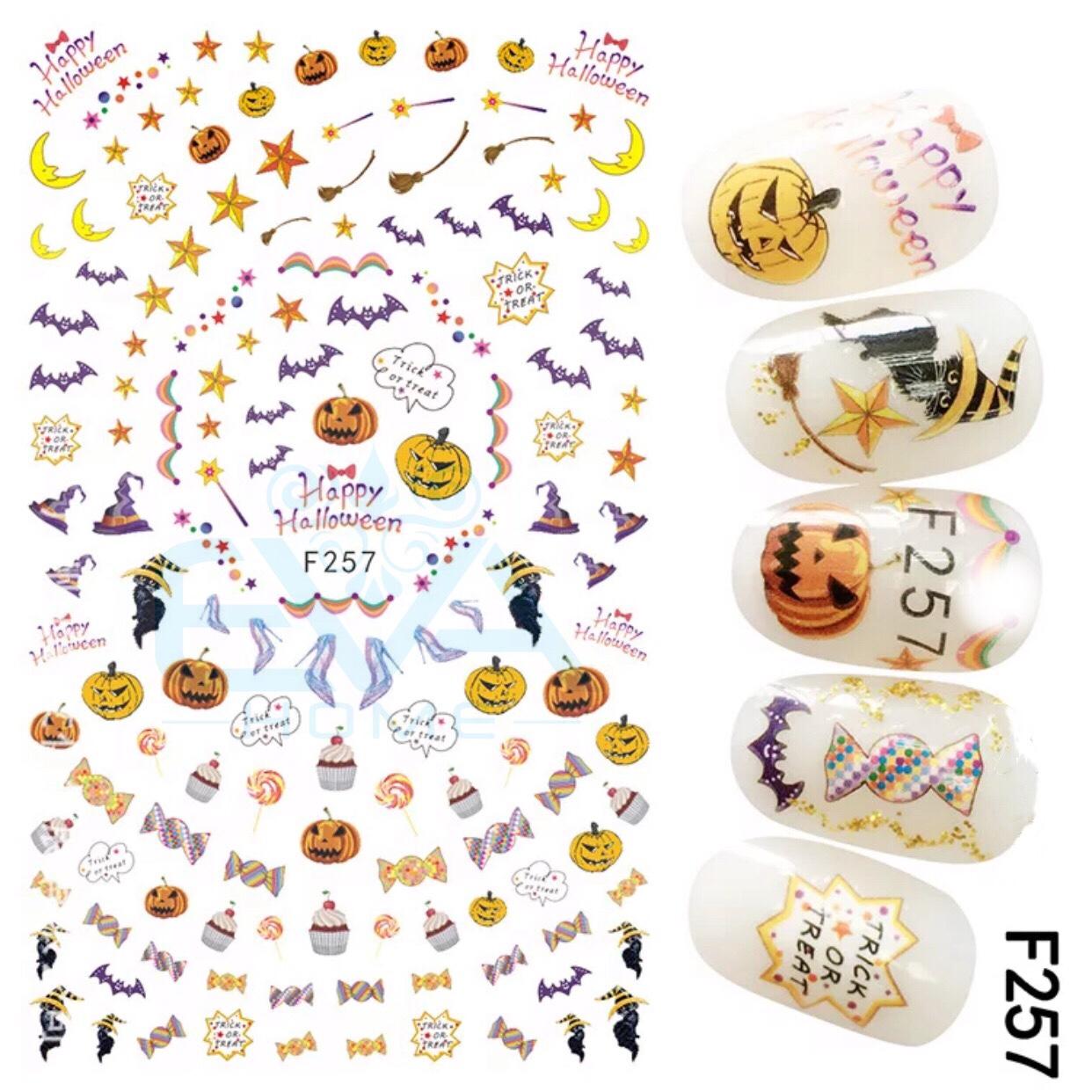 STICKER DÁN MÓNG TAY LỄ HỘI MA QUỶ HALLOWEEN