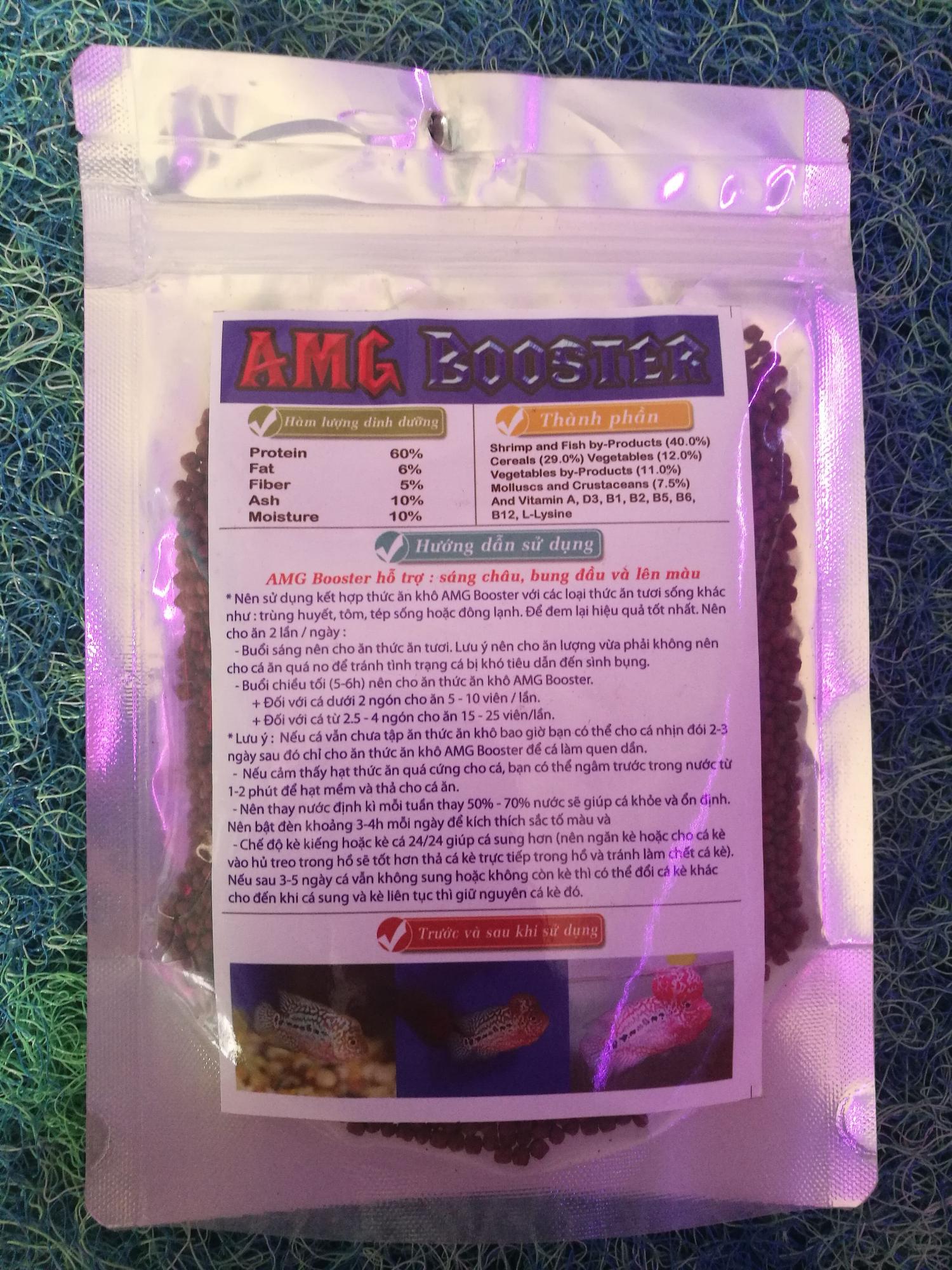 Thức ăn cho cá la hán AMG tăng châu đầu màu