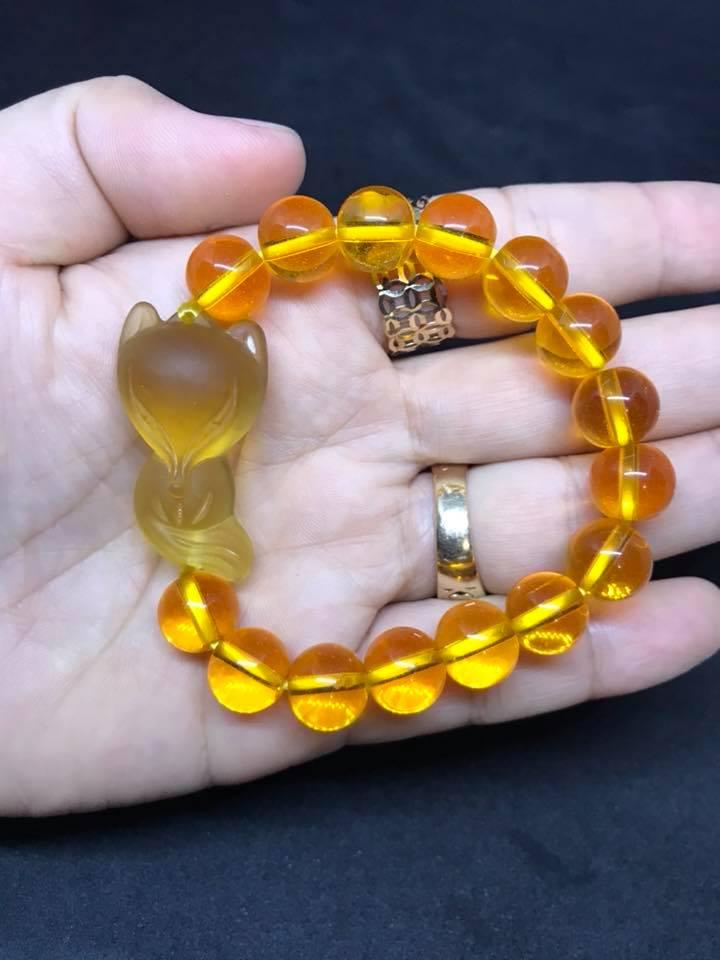 [HCM]VÒNG TAY ĐÁ PHONG THỦY HỒ LY VÀNG