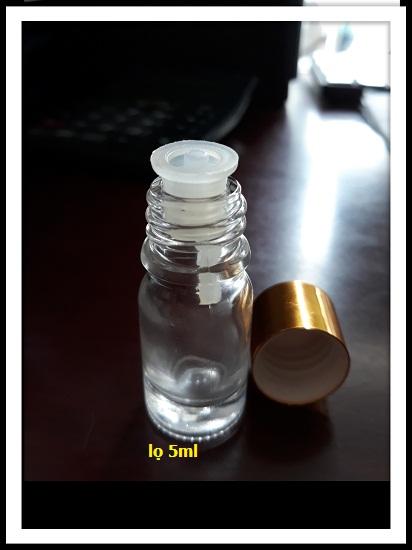 Combo 20 lọ thủy tinh nhỏ giọt nắp xi vàng 5ml