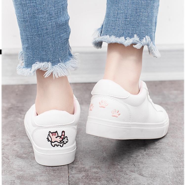 Giày sneaker nữ giày mèo phong cách mới 2018