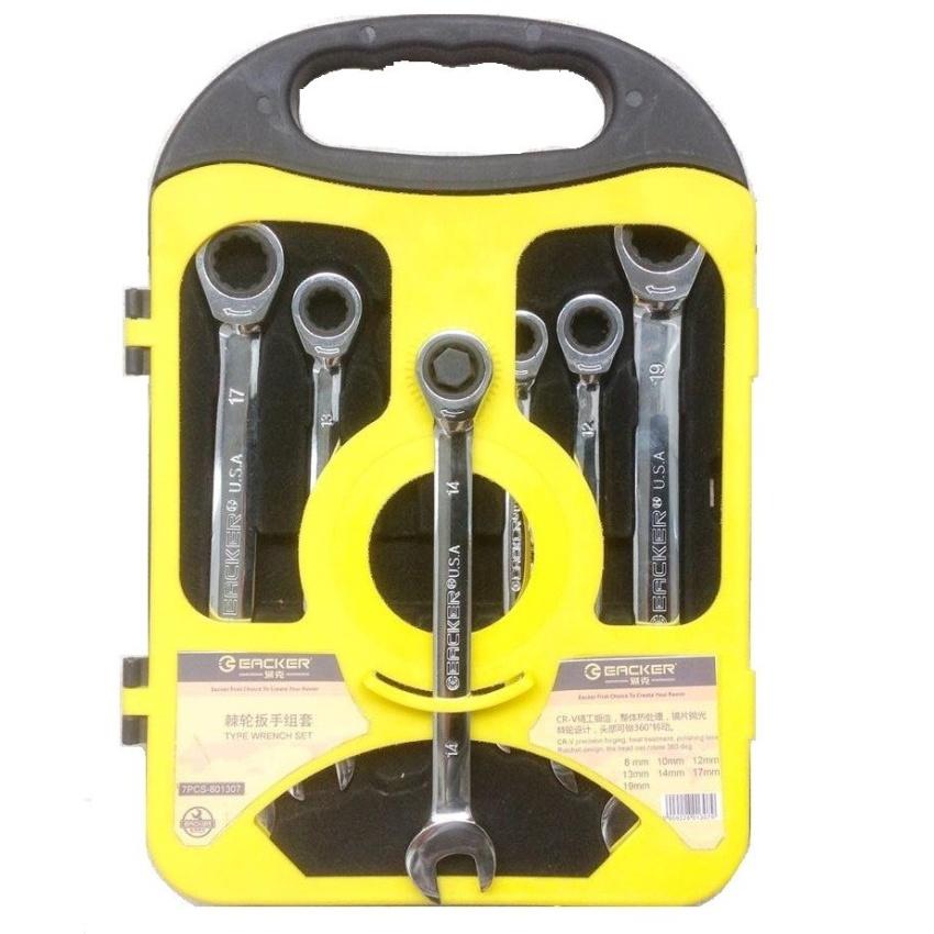 Bộ cờ lê vòng miệng tự lắc 8-19mm