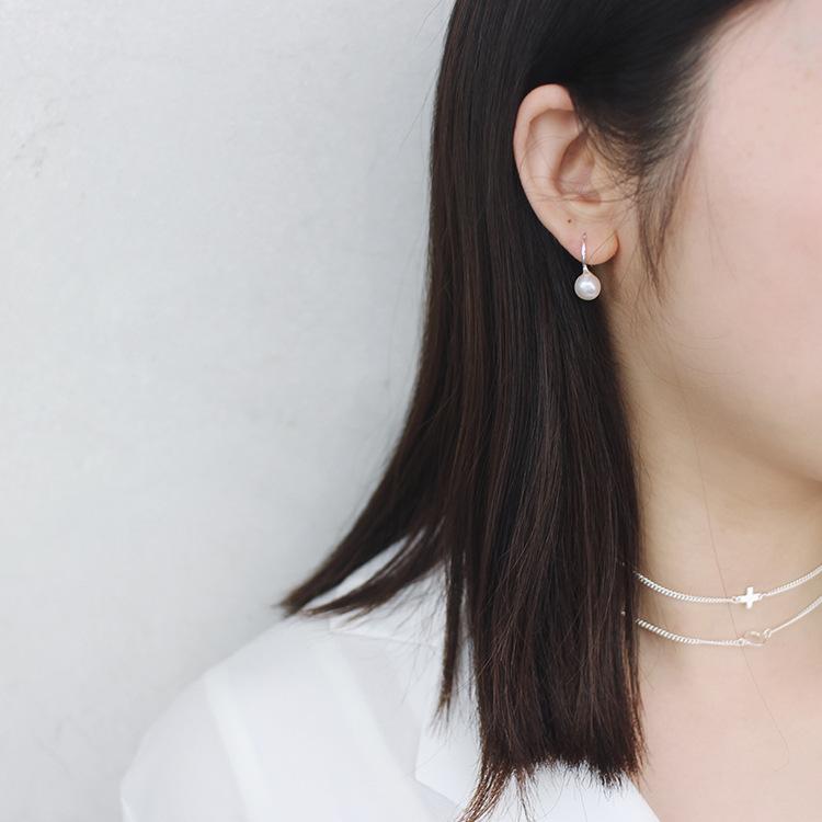 Bông tai ngọc trai bạc