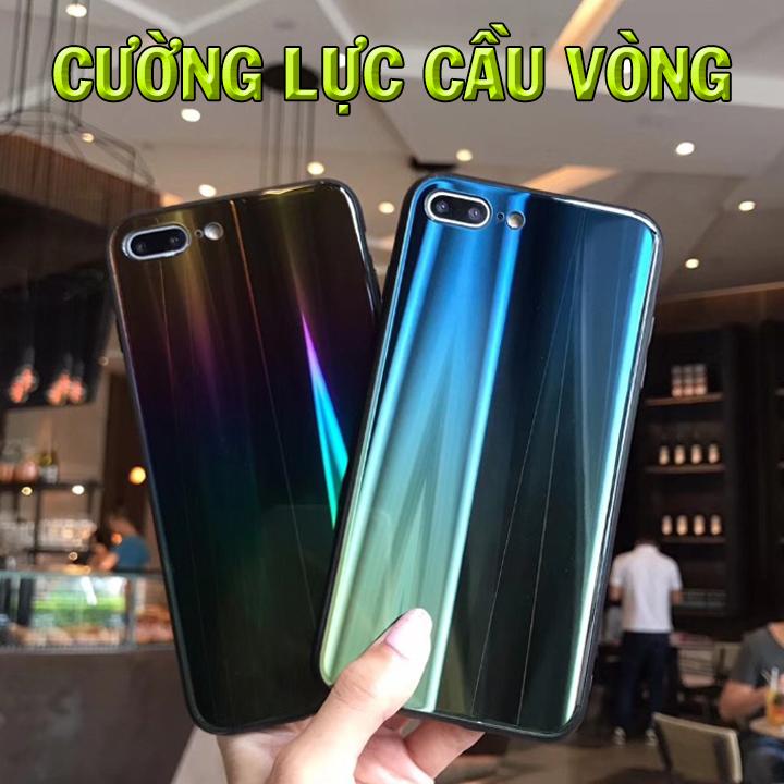 [HCM]Ốp lưng cường lực cầu vồng dành cho Ip 7 plus8 plus (tông xanh)