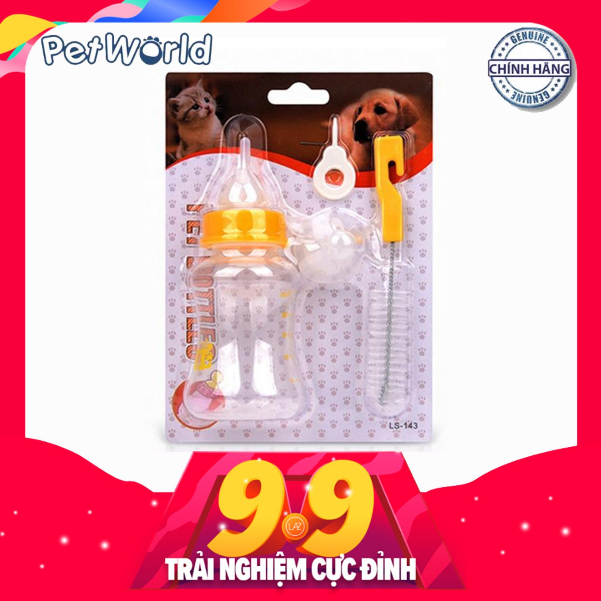 Bình sữa dành cho chó mèo con Pet Bottles 150ml (Vàng)