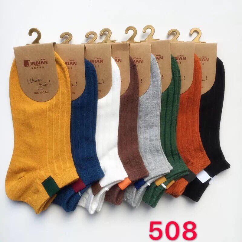 set 05 đôi tất gân nhiều màu cho nữ