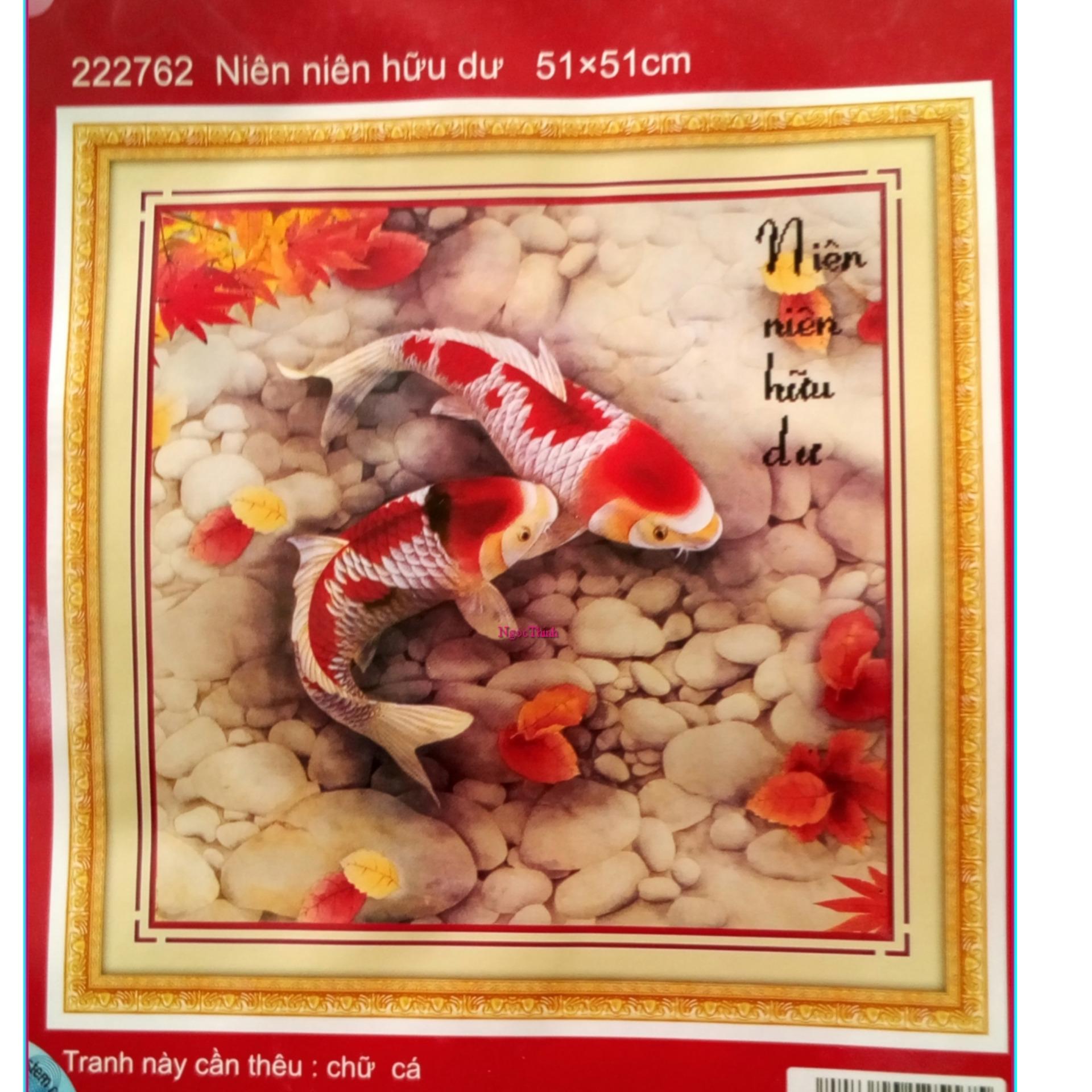 Tranh thêu chữ thập Niên niên hữu dư DLH-222762-Siêu thị tranh thêu