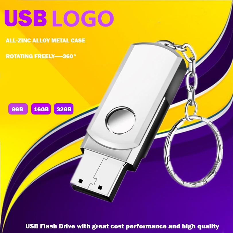USB 8GB Logo Flash Drive USB 2.0 8G Tốc độ cao (Bạc)