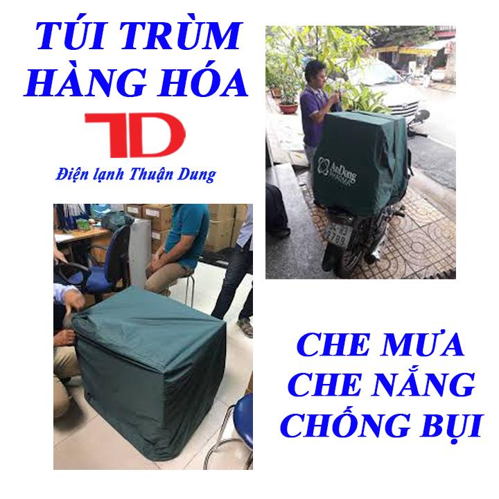 Túi trùm hàng hóa sau xe máy 110x110 cm, áo trùm hàng hóa - Điện Lạnh Thuận Dung