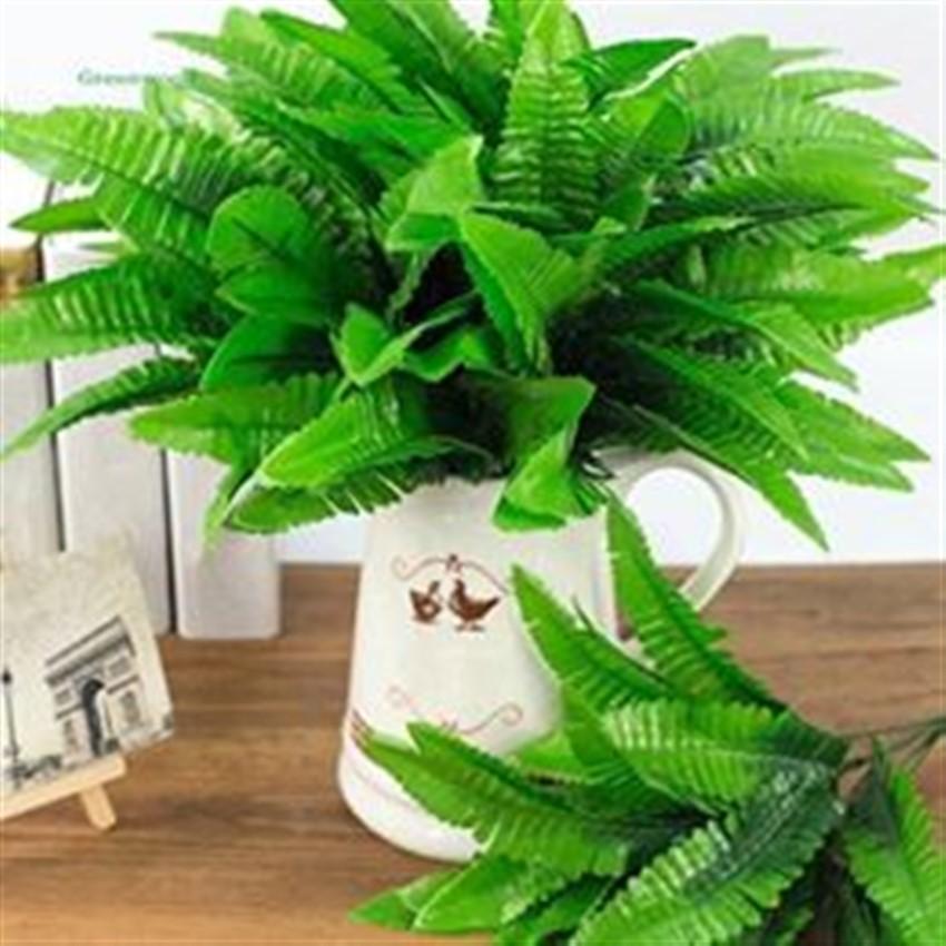 Cành lá dương xỉ trang trí 42cm (1 cành gồm 7 nhánh)