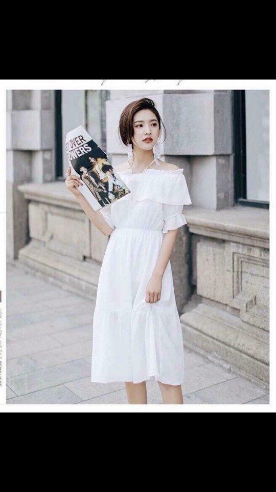 Đầm Maxi bẹt vai