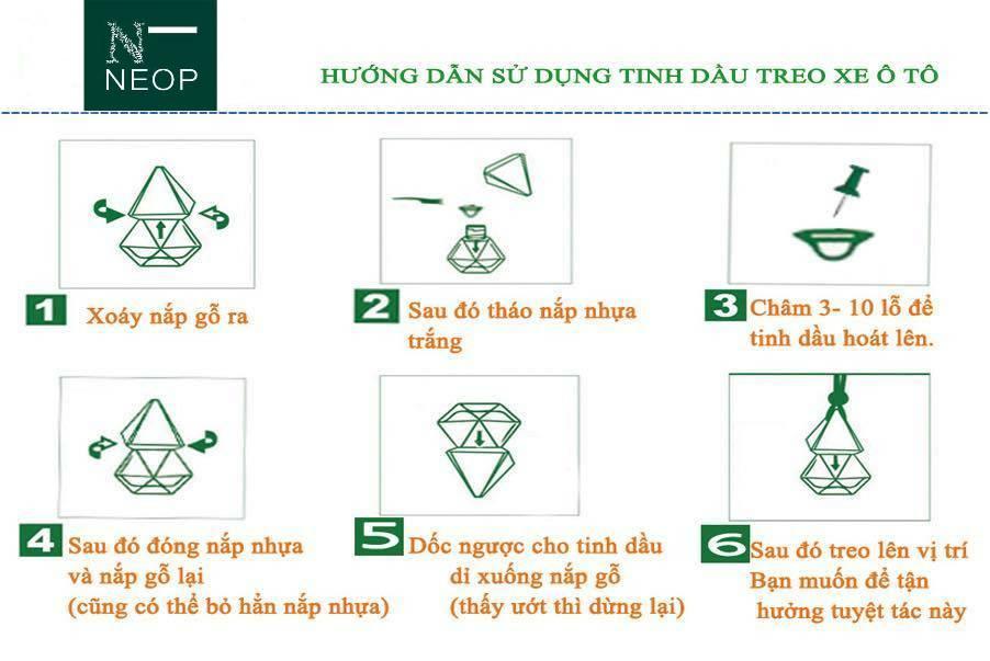 Lọ Treo Tinh Dầu Thơm Hoa Hồng NEOP