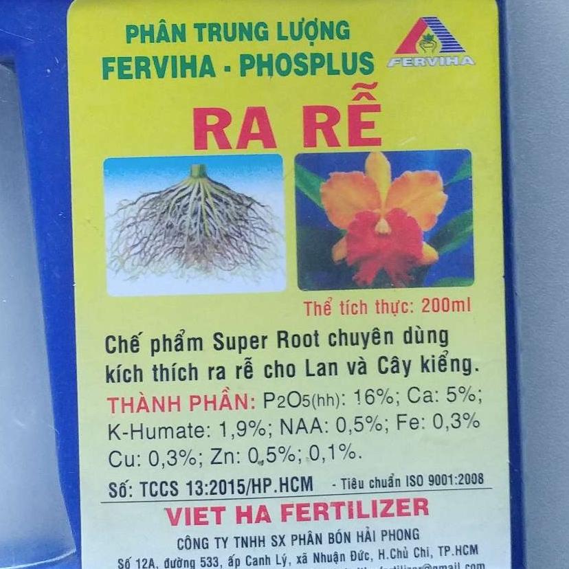 Phân bón kích rễ cho hoa lan, cây cảnh chai 200ml