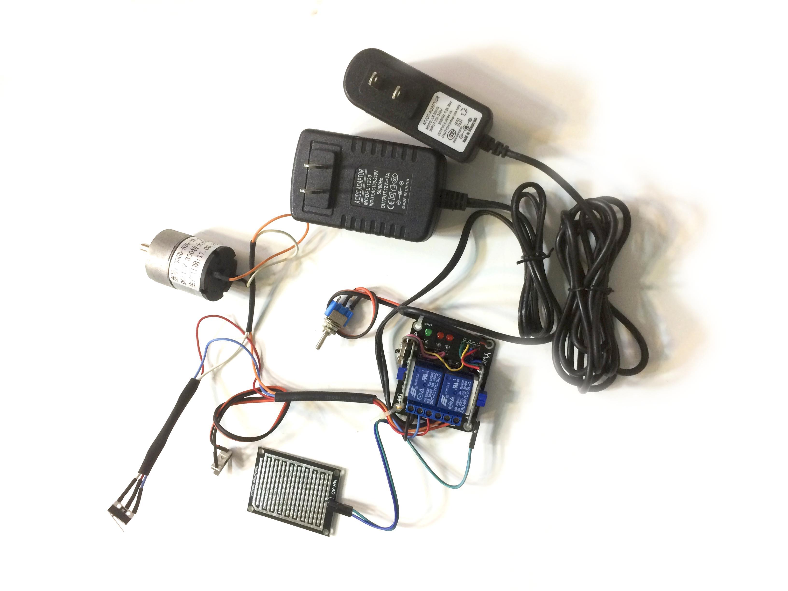 Bộ đảo chiều motor dùng cảm biến mưa và CBAS