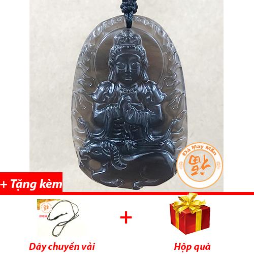Mặt Dây Chuyền Phật Bản Mệnh Như Lai Đại Nhật Tuổi Mùi Obsidian