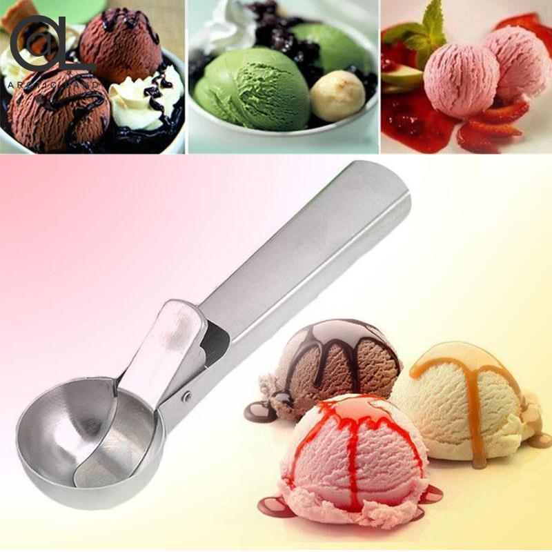 Stainless Steel Ice Cream Scoop Fruit Food Spoon Kitchen Tools Diameter 5CM