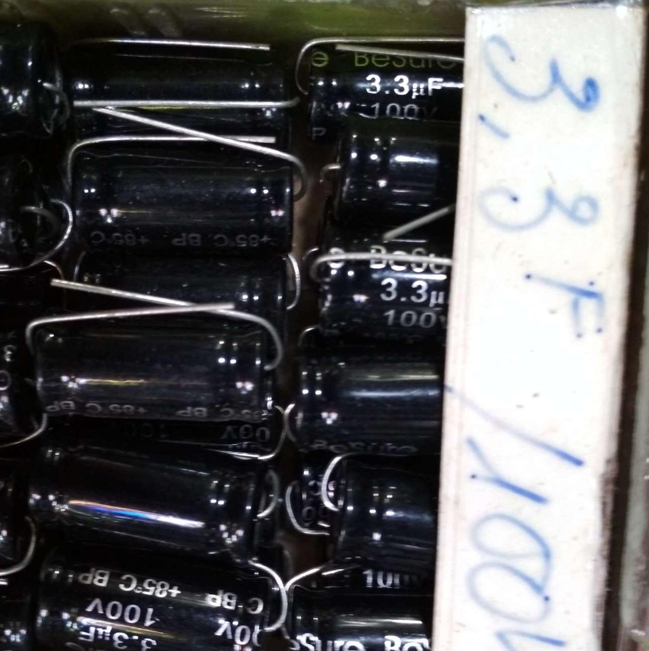 5 Tụ loa 3.3 mf 100 V Besue tốt