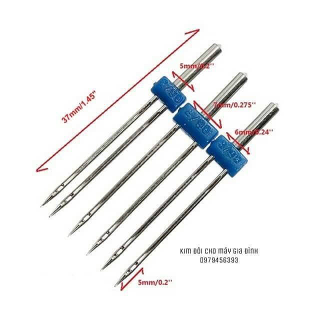 kim đôi sử dụng cho máy may gia đình - bộ 3 cái