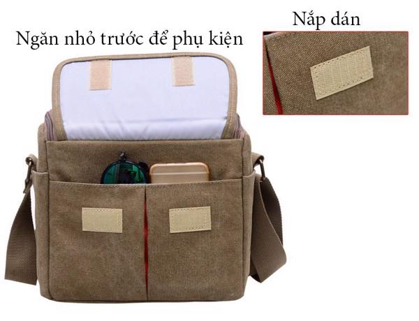 [HCM]Túi máy ảnh vải bố Soudelor- size lớn