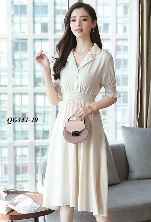ĐẦM XÒE SƠ MI NHÚNG EO - SIZE S-6XL