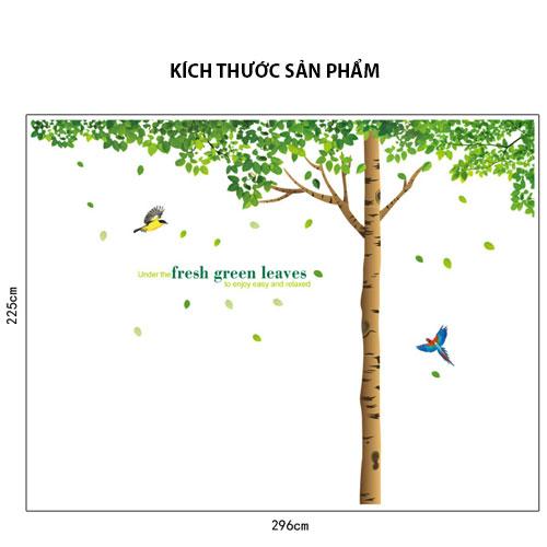 (Size Lớn) Decal dán tường BIG TREE HPM1098 Sticker Tranh Dán Tường -Decal dán tường cây xanh ,Decal dán tường hoa lá