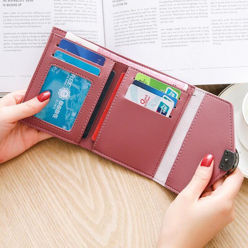 ví nữ mini khóa trái tim