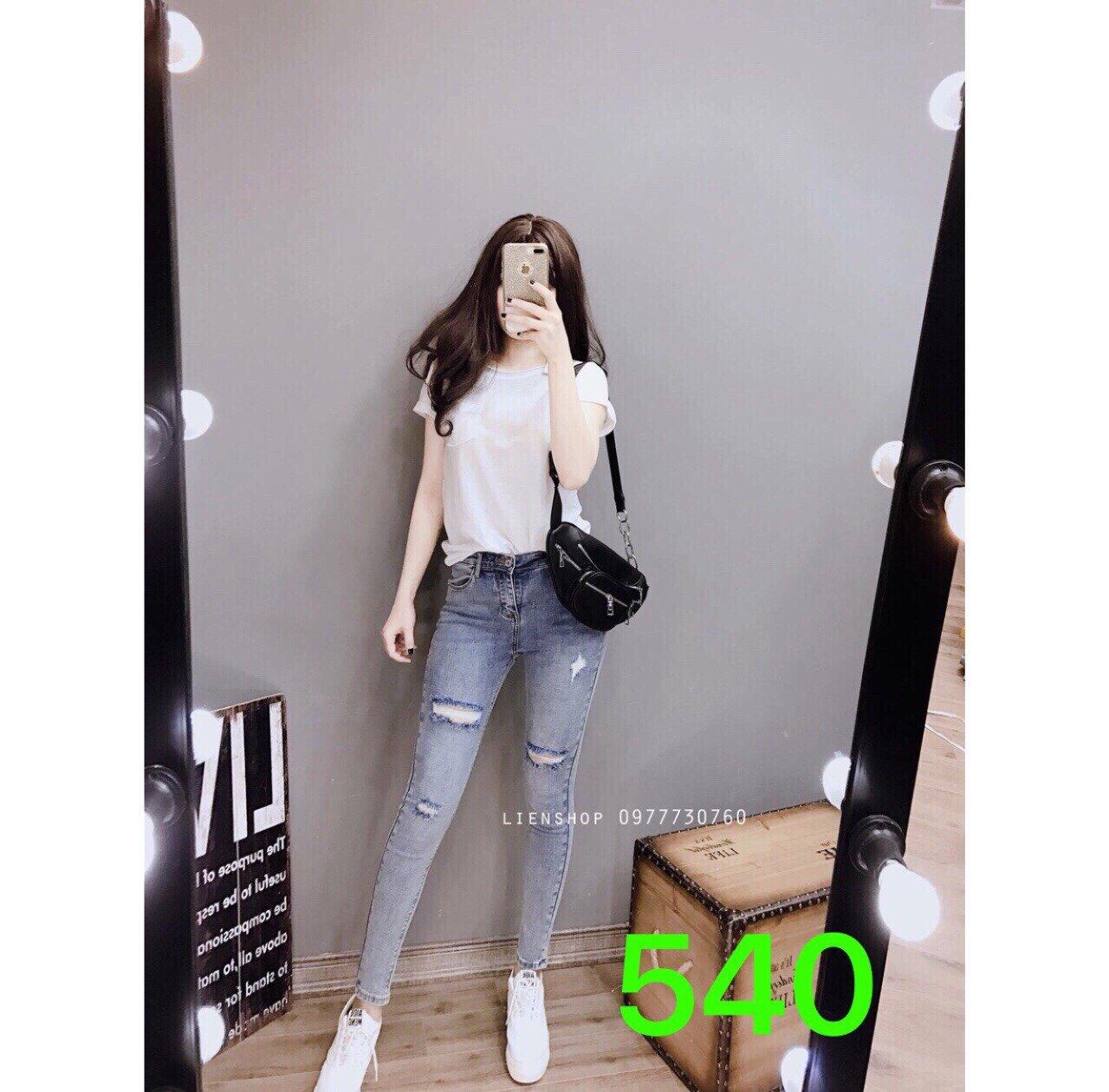 quần jean nữ RÁCH mẫu số 1044