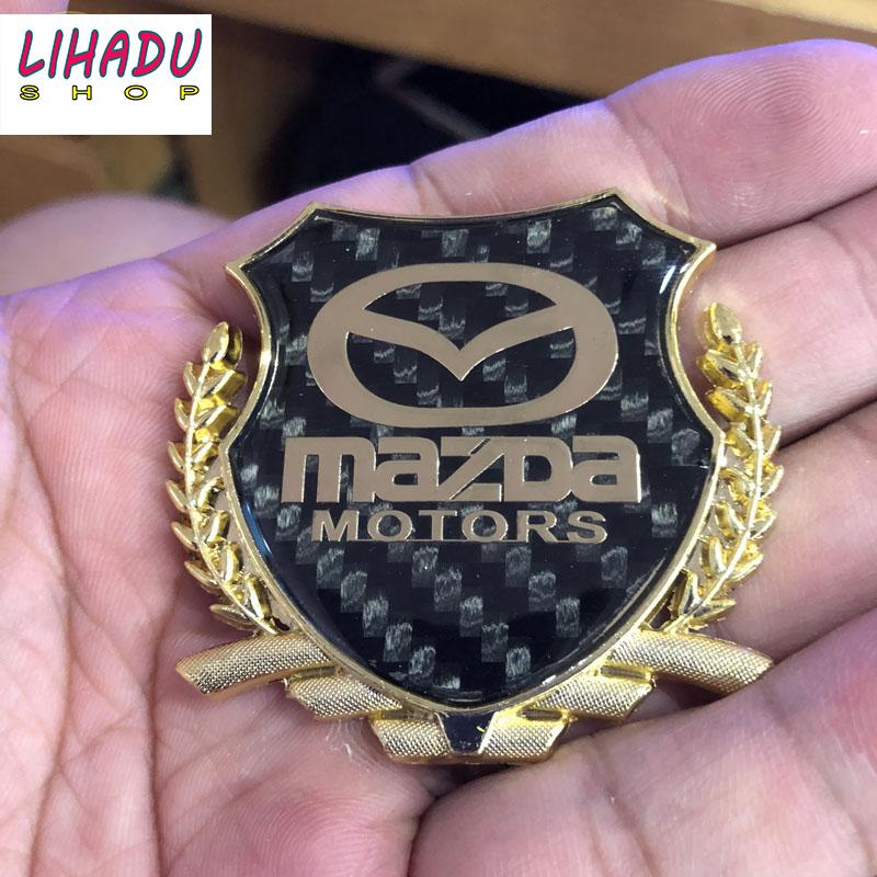 Huy hiệu bông lúa trang trí dành cho ô tô Mazda
