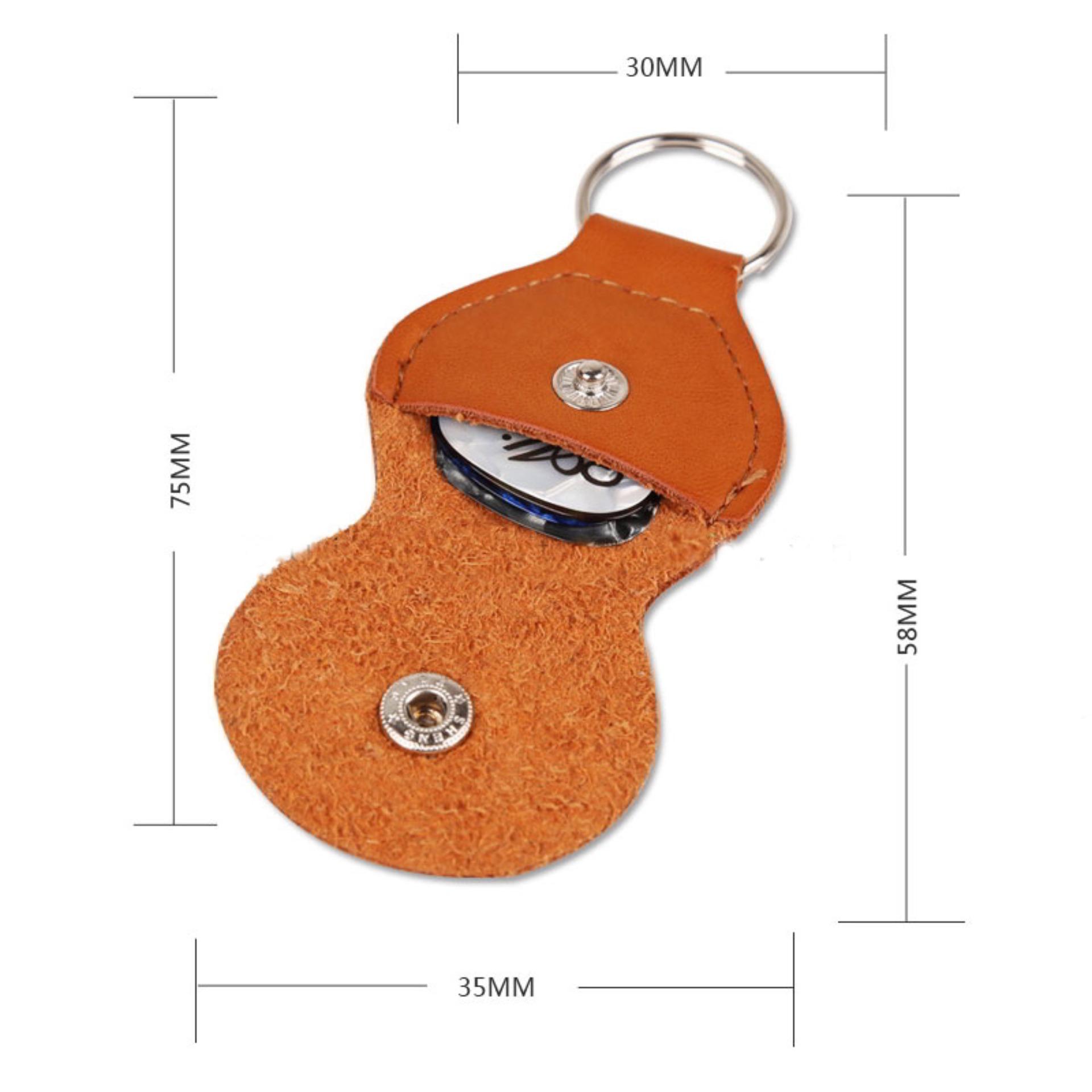 Móc chìa khóa đựng pick guitar màu đen