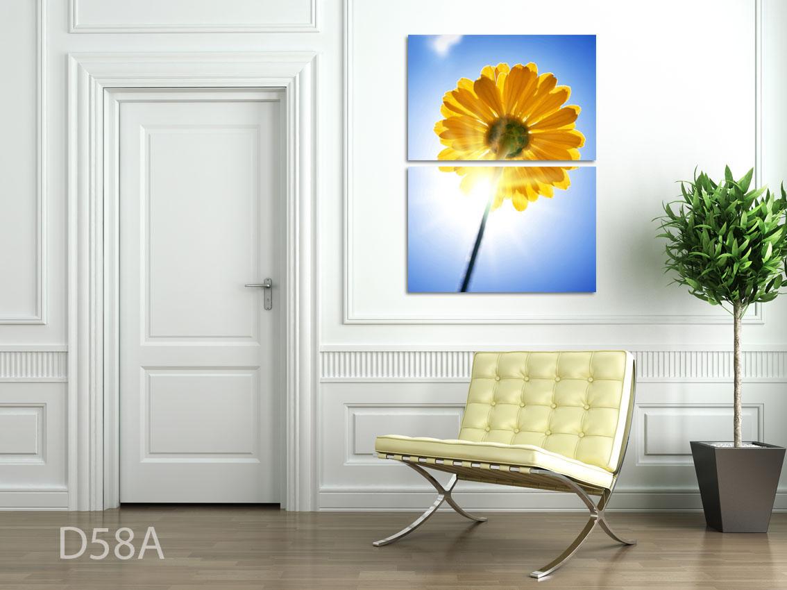 Tranh bộ Saigonposter Flower D58A (Trắng phối vàng)