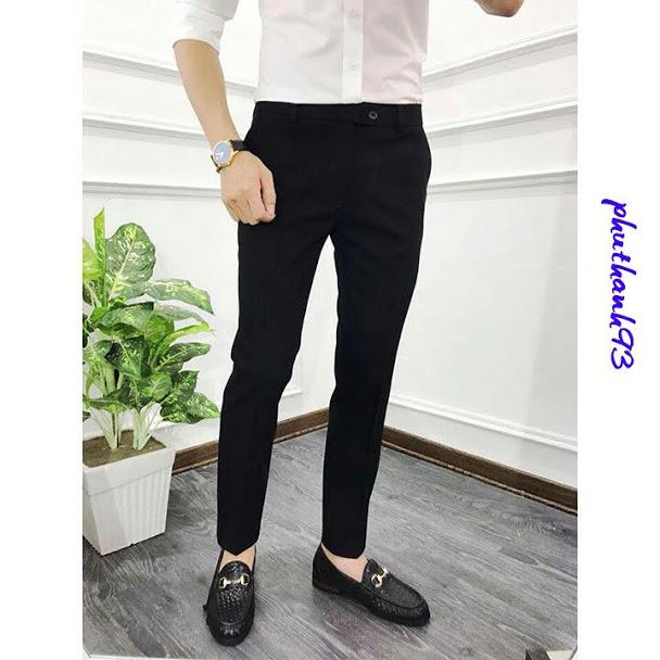 Quần Âu Nam Đen Chất Vải Mềm Mịn Cao Cấp