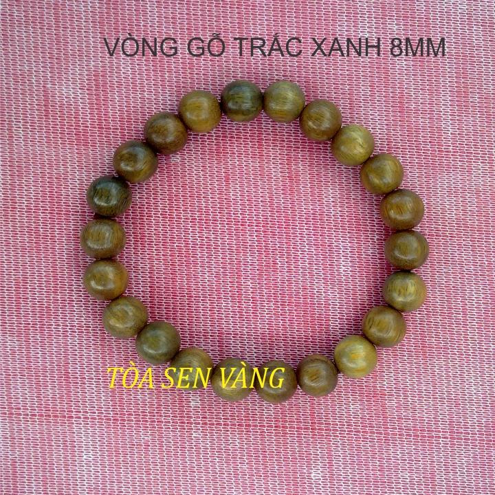 [HCM]VÒNG TAY GỖ TRẮC XANH 8MM