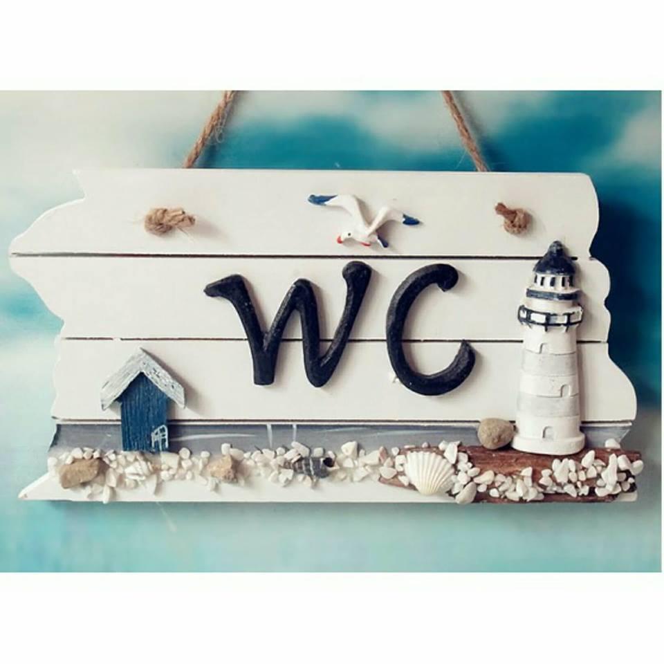 Bảng treo WC hình hải đăng