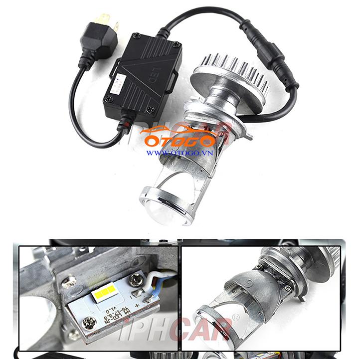 Đèn Bi Cầu Led Siêu Sáng IPHCAR Chân H4