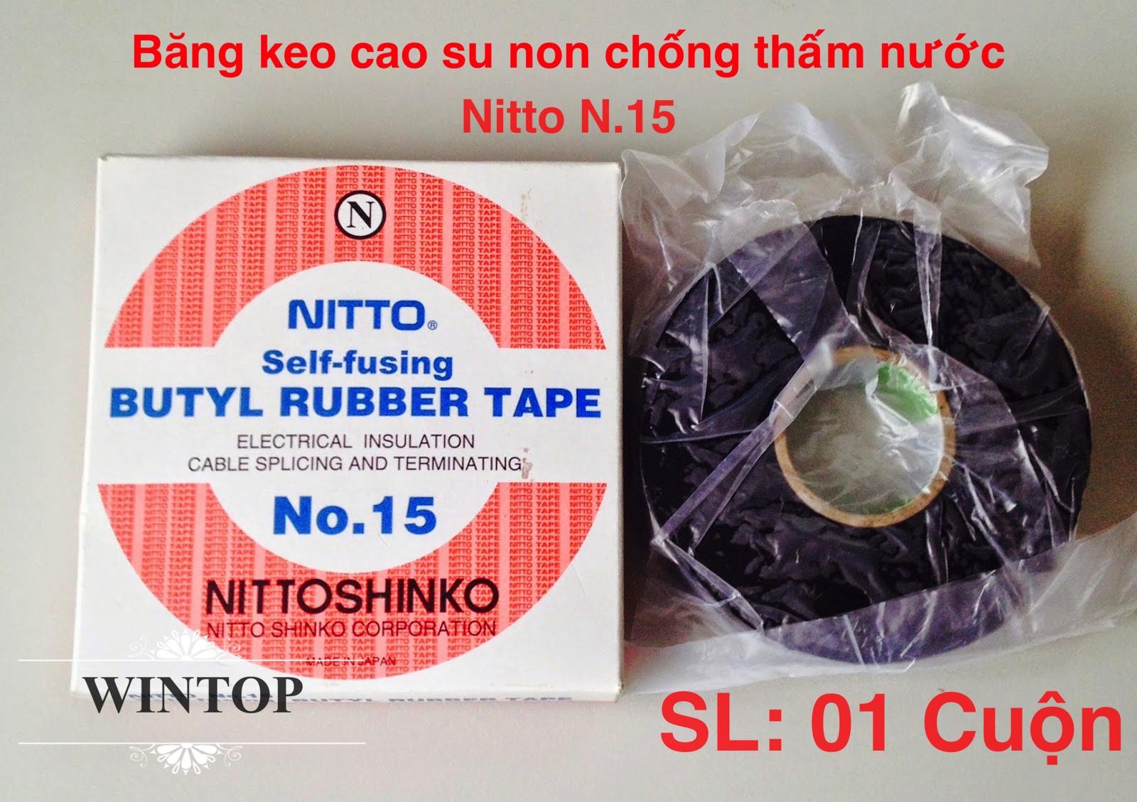 [HCM]Băng keo cao su non chống thấm nước Nitto N.15