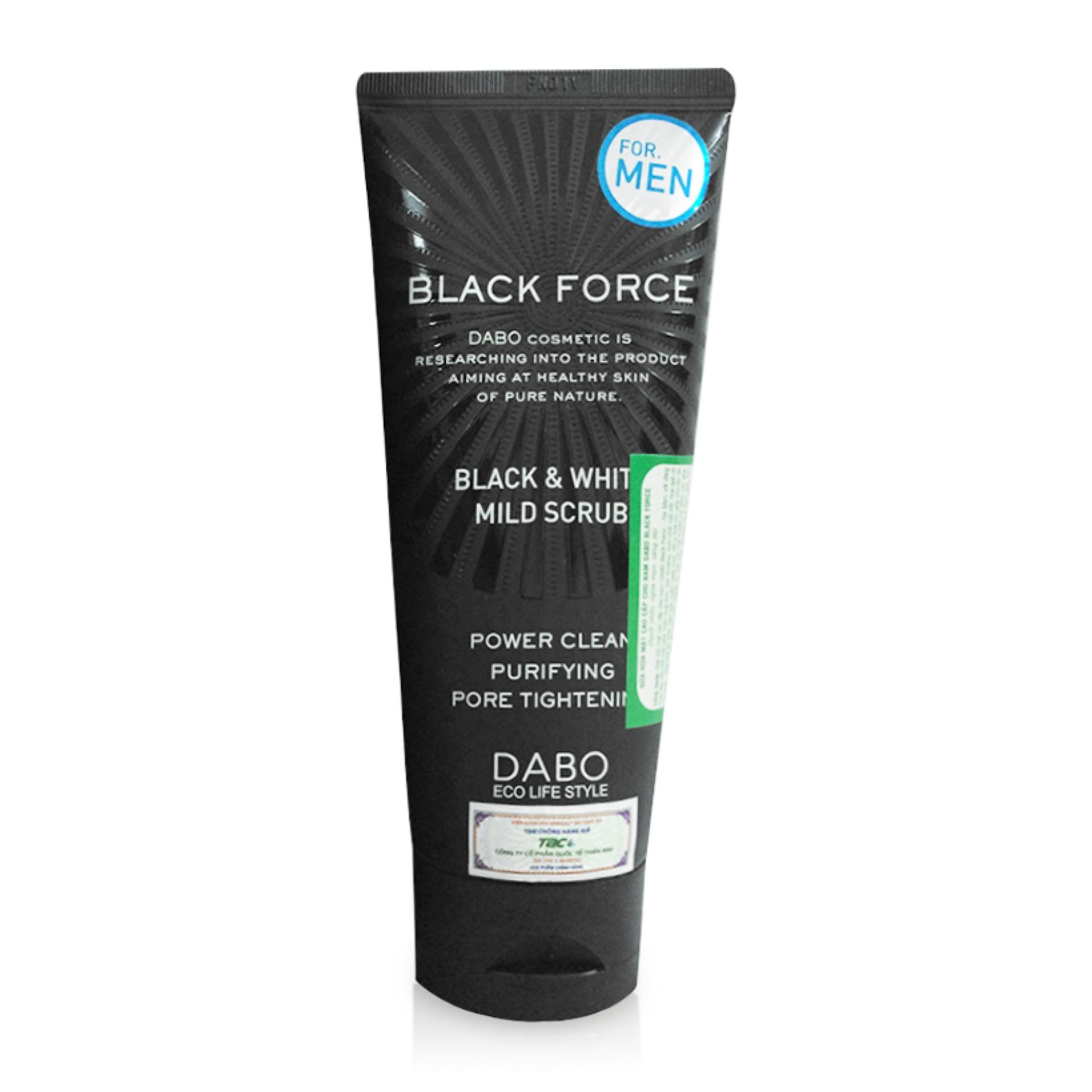 Sữa rửa mặt sạch mụn trắng da dành cho nam DABO Black Force