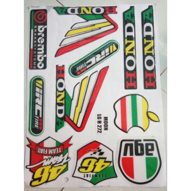 Bộ Tem Nổi Cách Chim cho Honda 7 Màu