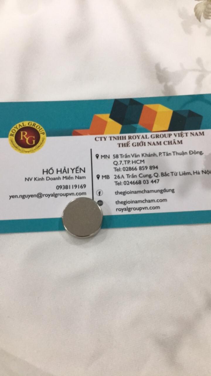 Nam châm đất hiếm viên tròn 15 x4mm- Set 10 viên
