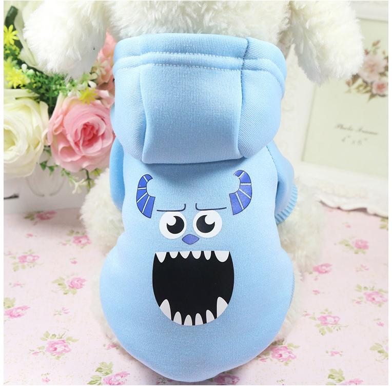 áo chó mèo cao cấp kiểu áo khoác nỉ xanh hình con trâu size xl ( dành cho chó mèo 5 - 8 kg ).