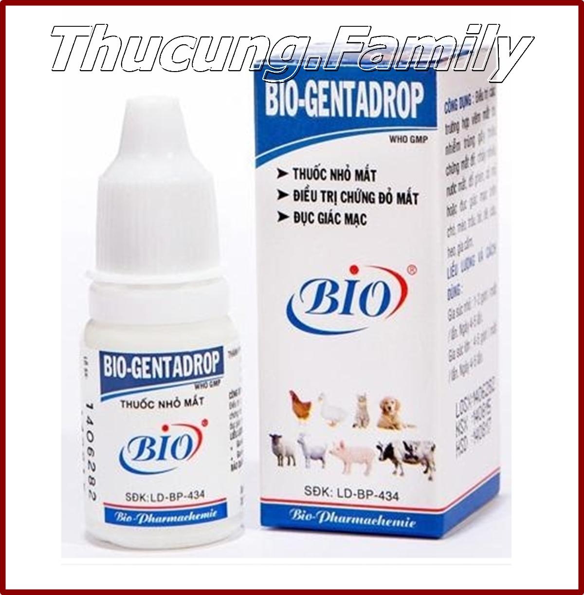 COMBO 2 chai thuốc nhỏ mắt Chó Mèo. BIO-GENTADROP