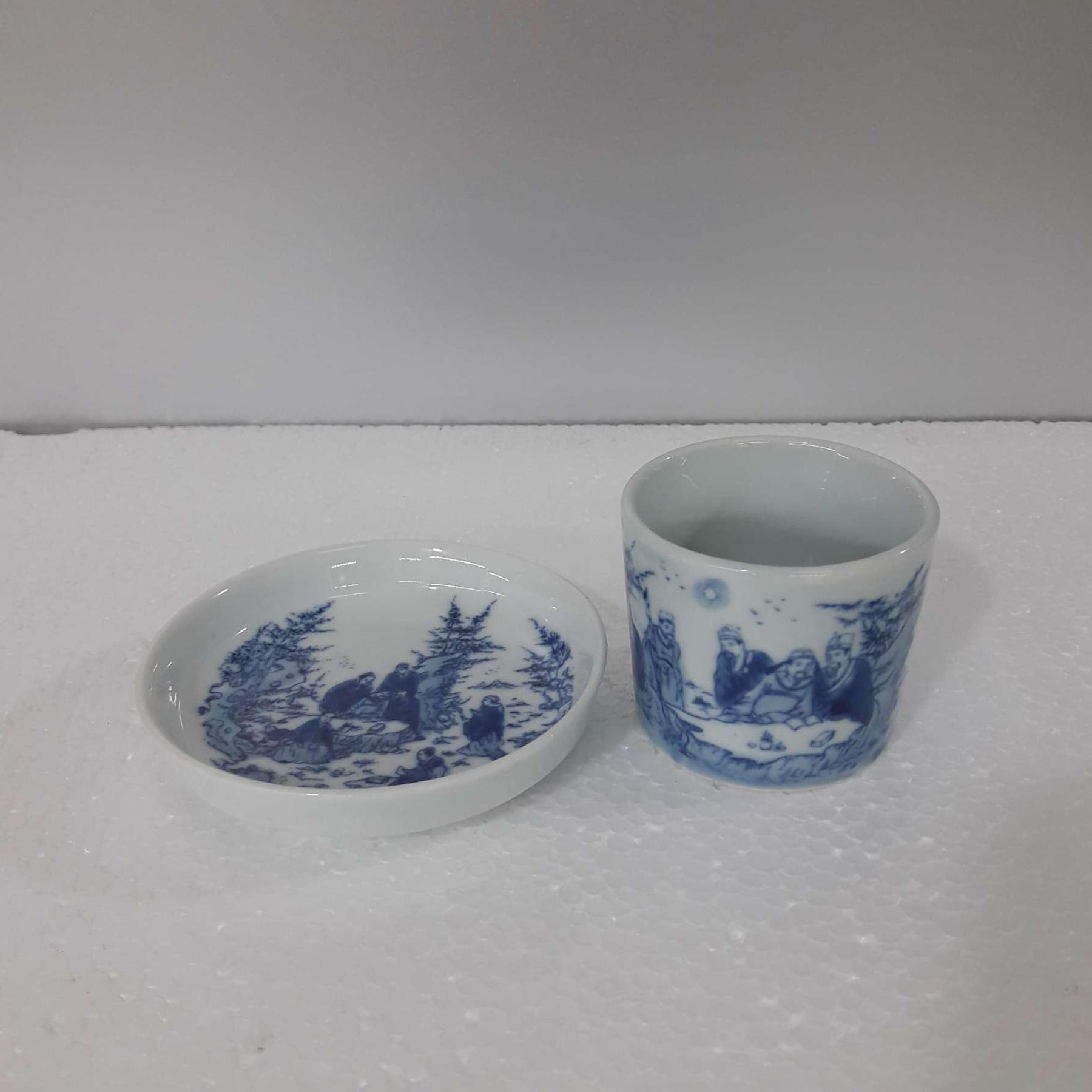 Bộ ấm tích cổ màu lam