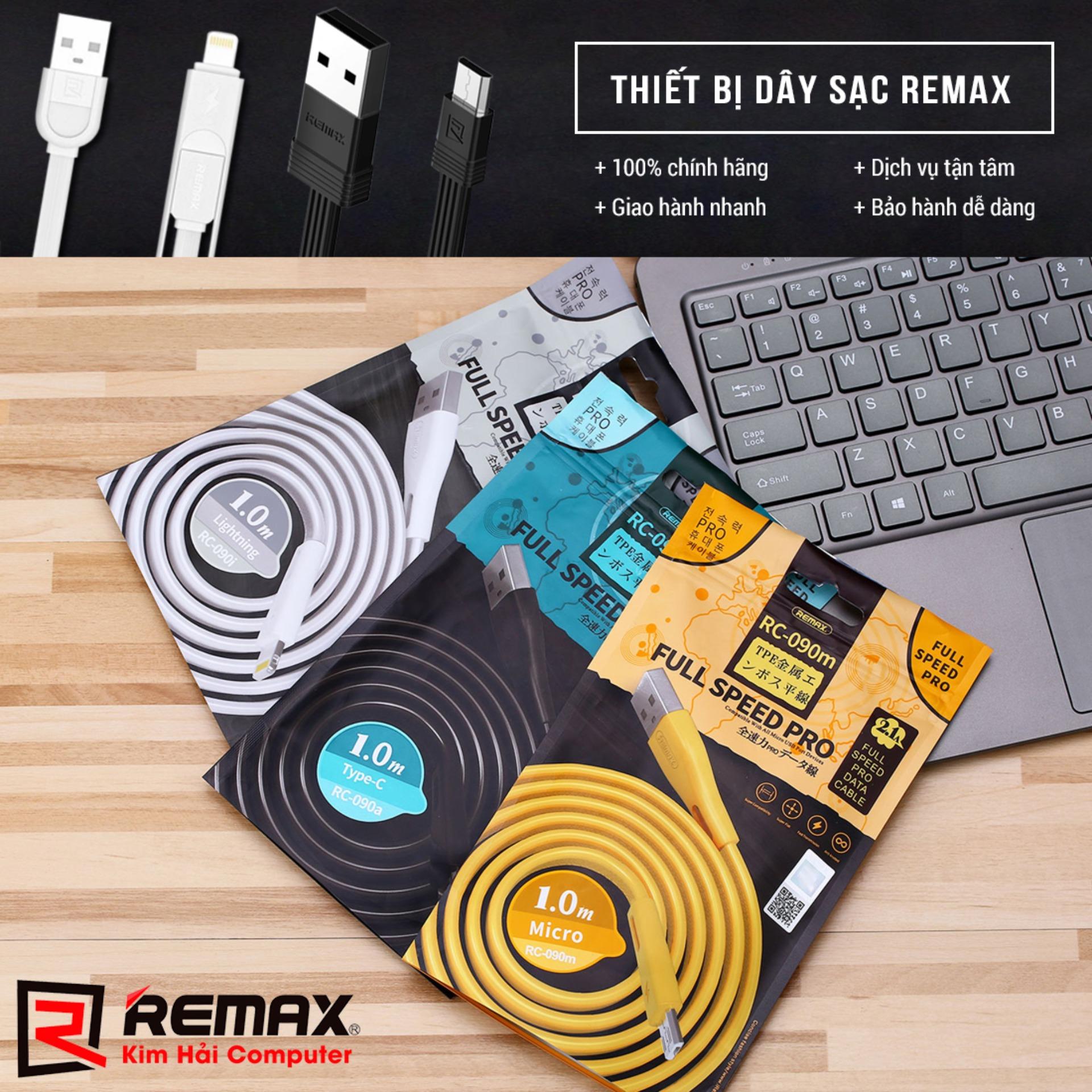 CÁP SẠC DỮ LIỆU TYPE C REMAX RC-090a (Đen) - Kim Hải Computer