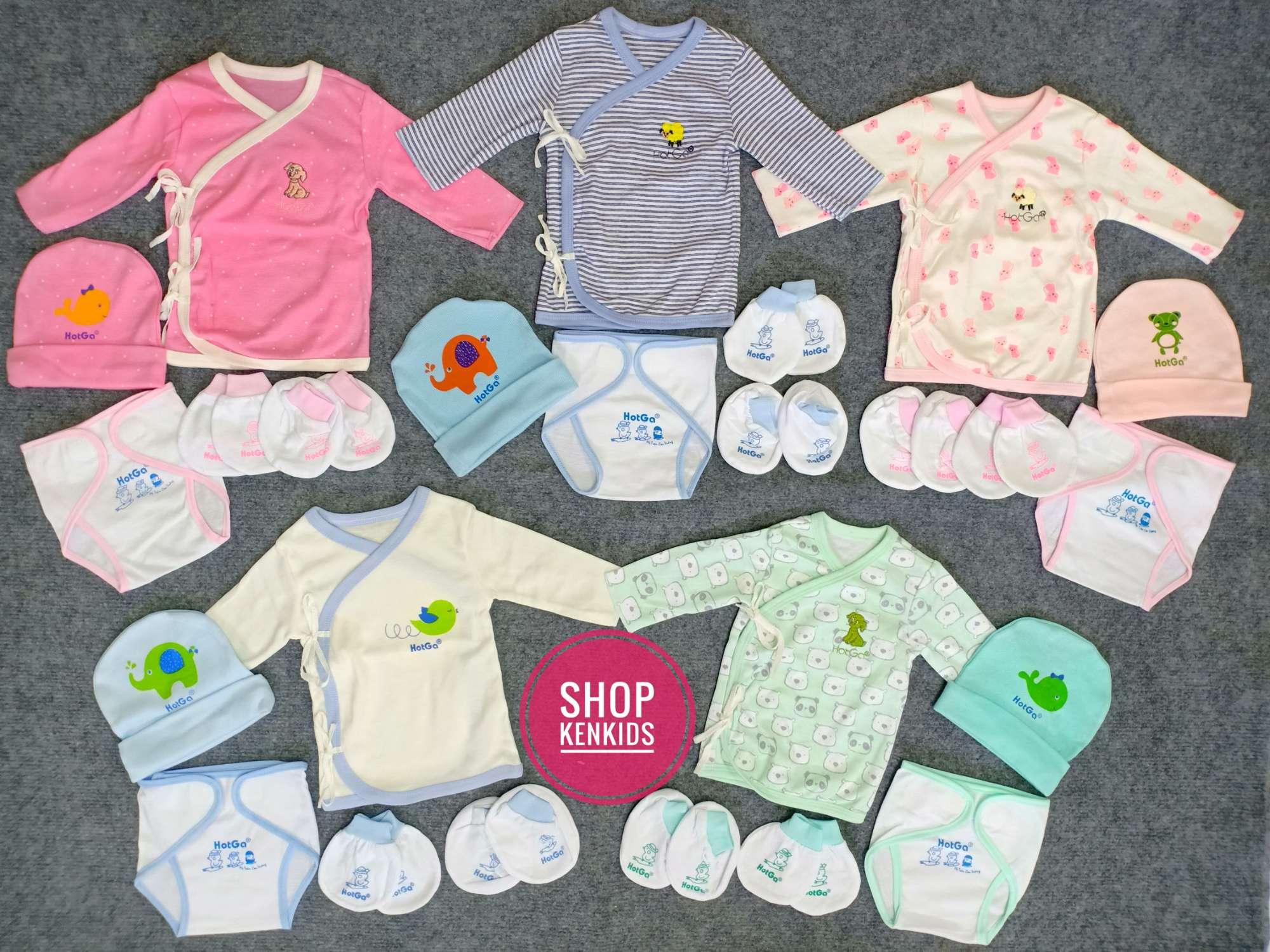 Set sơ sinh tay dài Hotga chất đẹp - 1 set