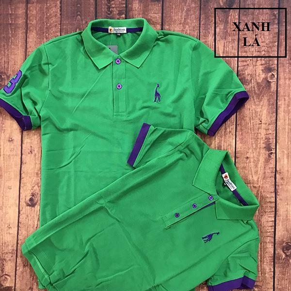 ÁO THUN NỮ CỔ BẺ THÊU LOGO HƯƠU CAO CỔ (nhiều màu)