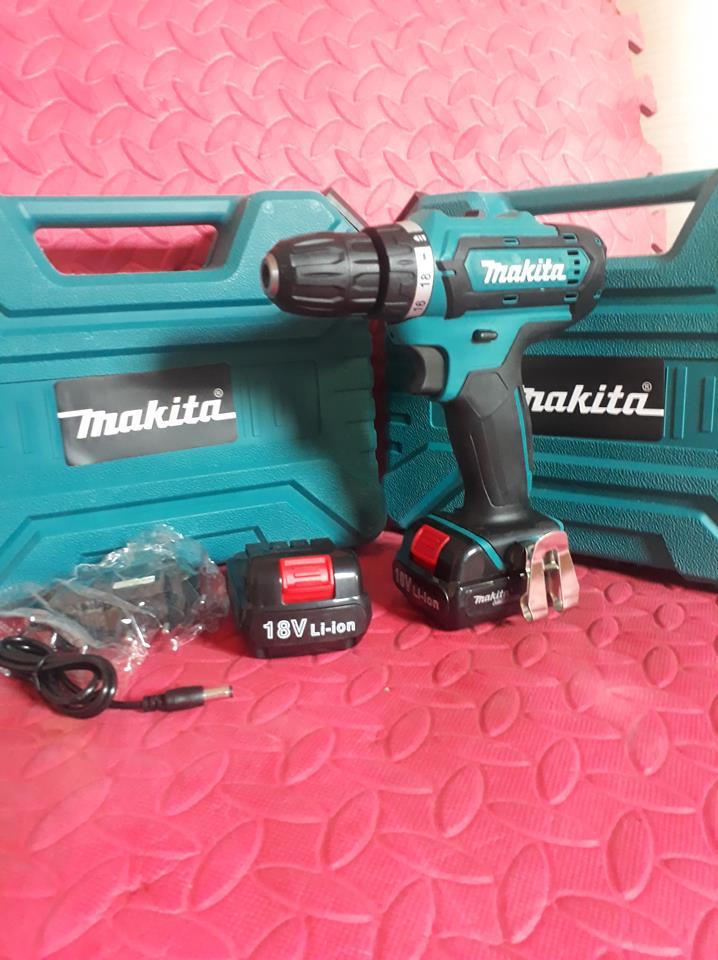 Máy khoan pin Makita 18V, chữ  MAKITA đúc nổi  (hàng nhập khẩu thái lan)