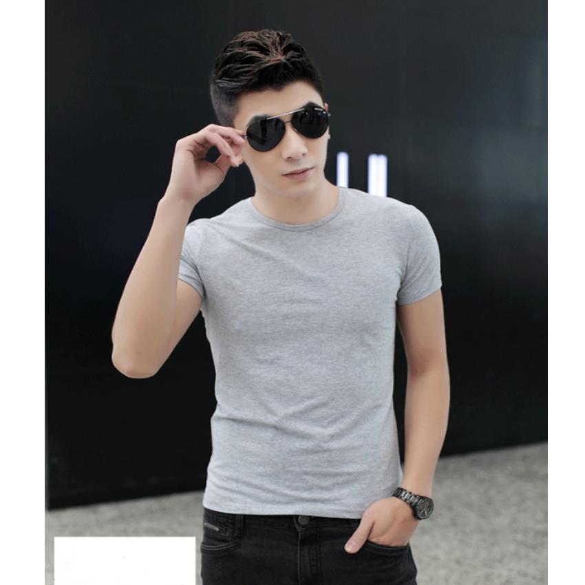 Bộ 3 áo thun nam body cổ tròn ( Đen, trắng, xám )